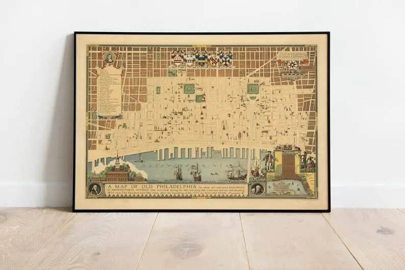 Philadelphia Map Print| Art History