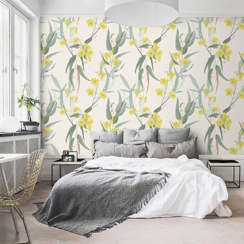Yellow Flowers and Leaves Botanical Wallpaper Yellow Flowers and Leaves Botanical Wallpaper Yellow Flowers and Leaves Botanical Wallpaper 