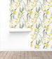 Yellow Flowers and Leaves Botanical Wallpaper 