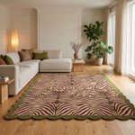 Zebra Bloom Scallop Hand Tufted Wool Rug