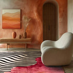 Zebra Stripe Hand Tufted Wool Rug