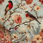 A beautifully detailed area rug featuring a vibrant floral design with birds perched on branches, perfect for adding a touch of elegance to your living room. This 8x10 Persian-style rug, known for its intricate patterns and warm tones, serves as an exquisite floral rug centerpiece, ideal for those seeking stylish rugs for living room decor.