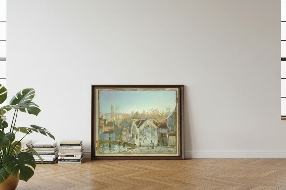 Framed room mockup - leaning