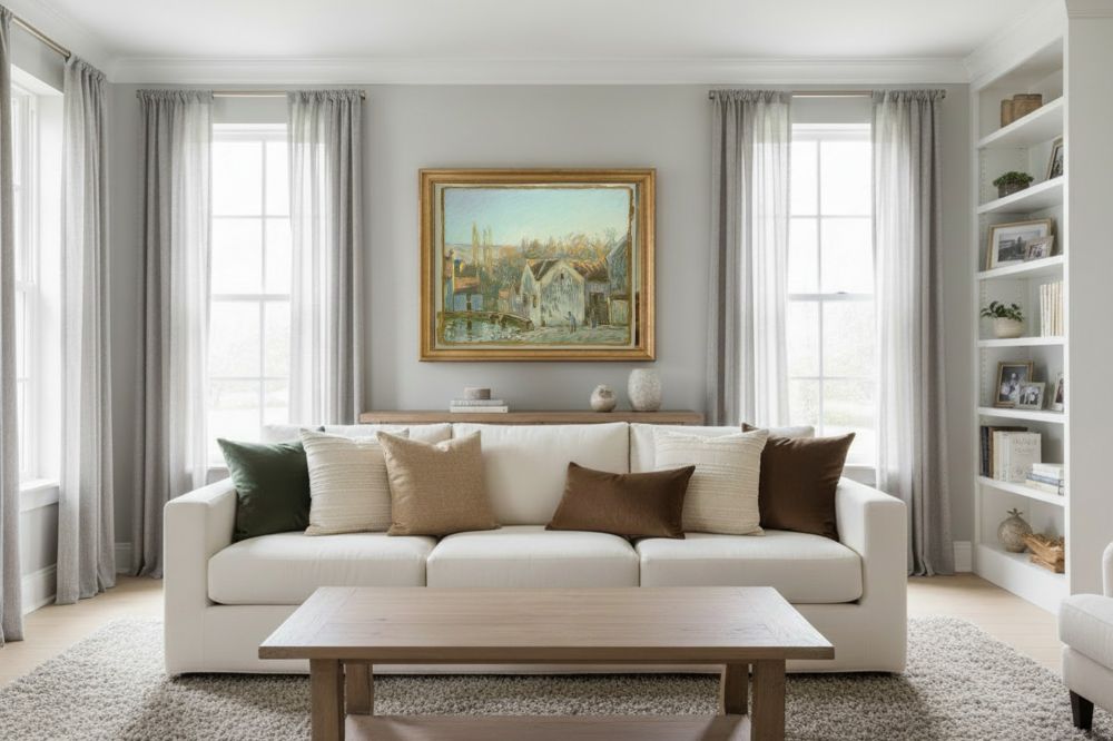 Framed room mockup - gold