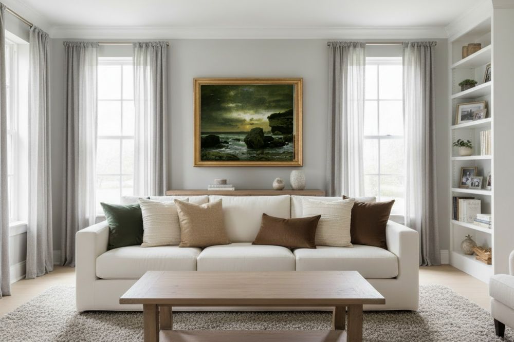 Framed room mockup - gold