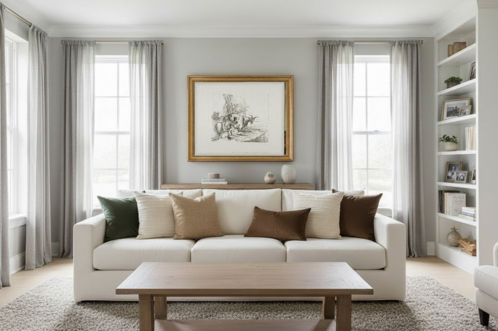 Framed room mockup - gold