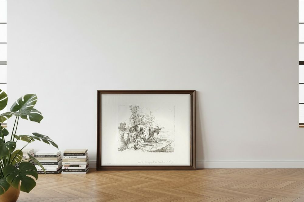 Framed room mockup - leaning