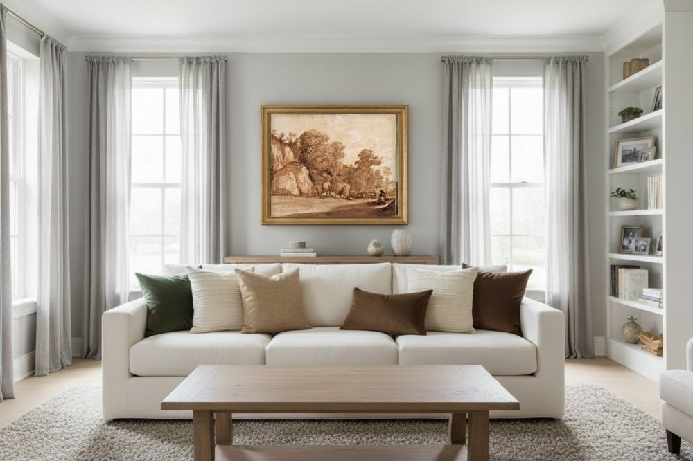 Framed room mockup - gold