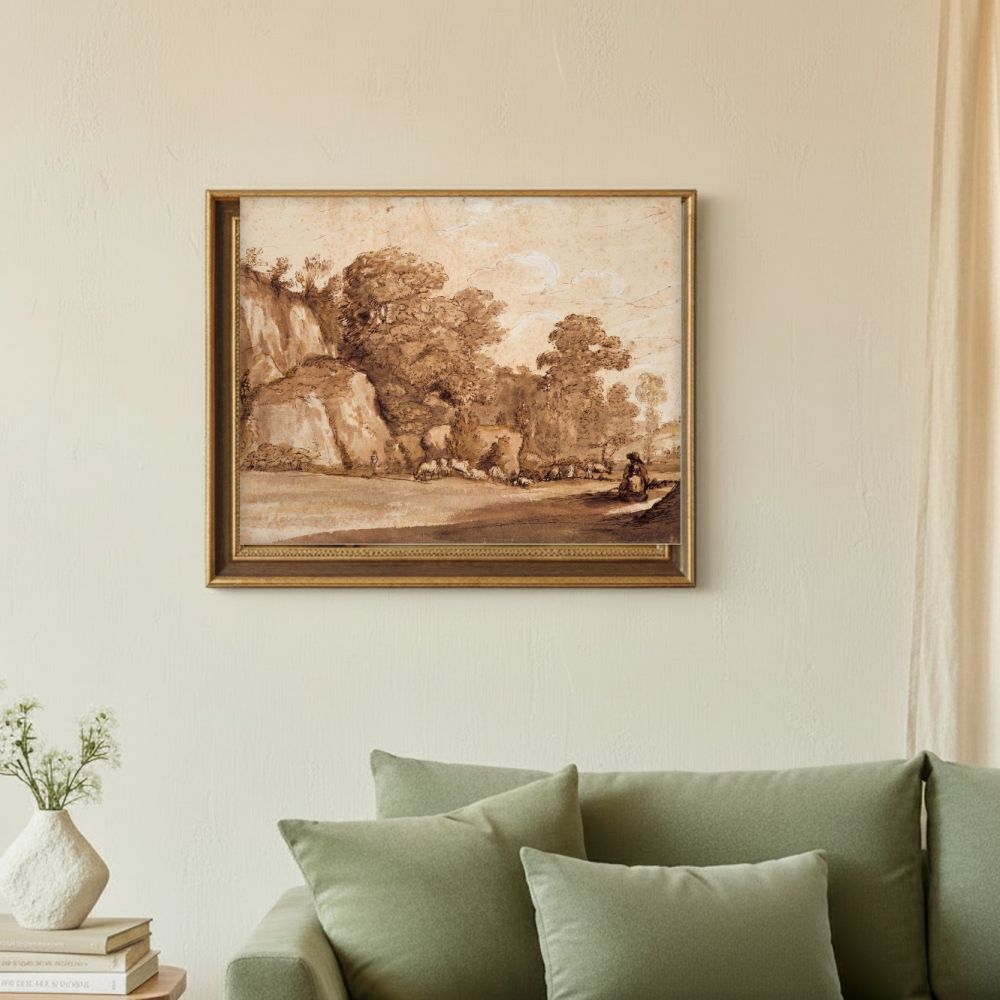 Framed room mockup - sage