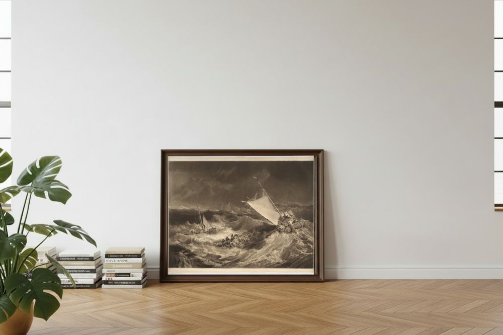 Framed room mockup - leaning