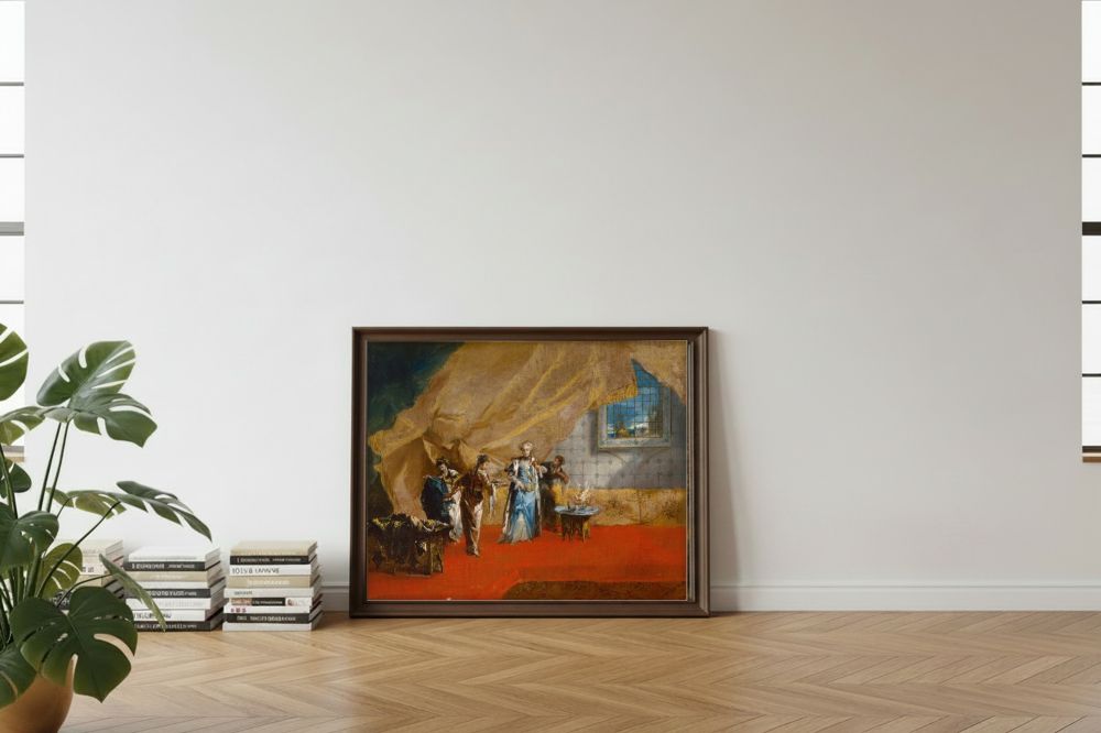 Framed room mockup - leaning