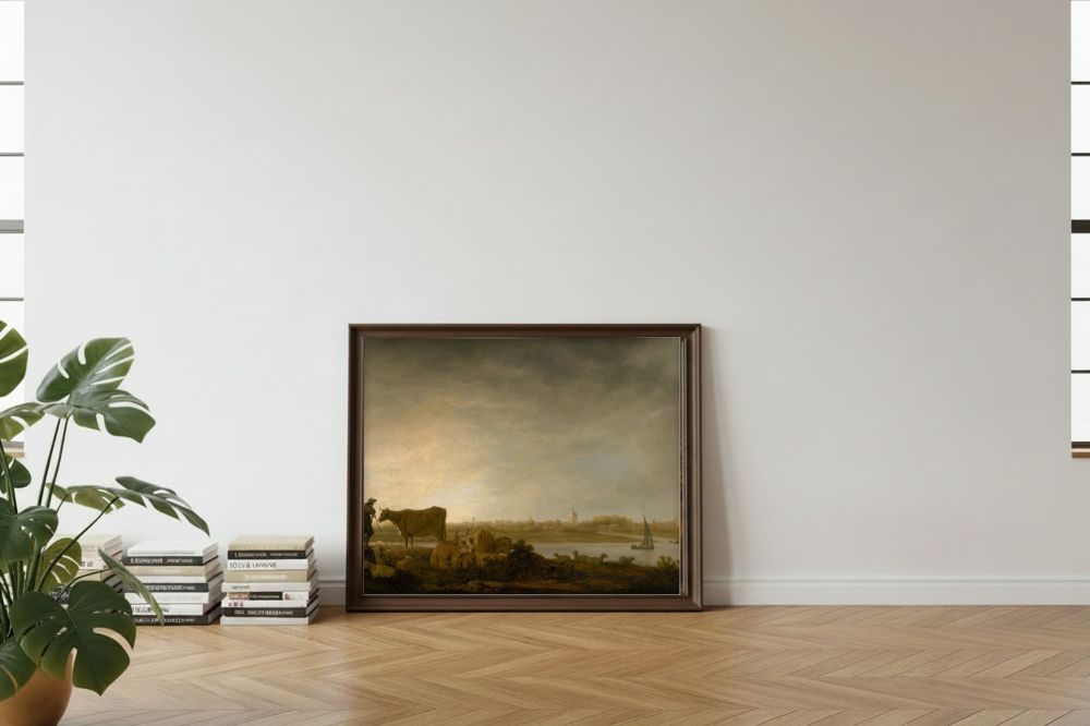 Framed room mockup - leaning