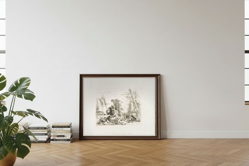 Framed room mockup - leaning