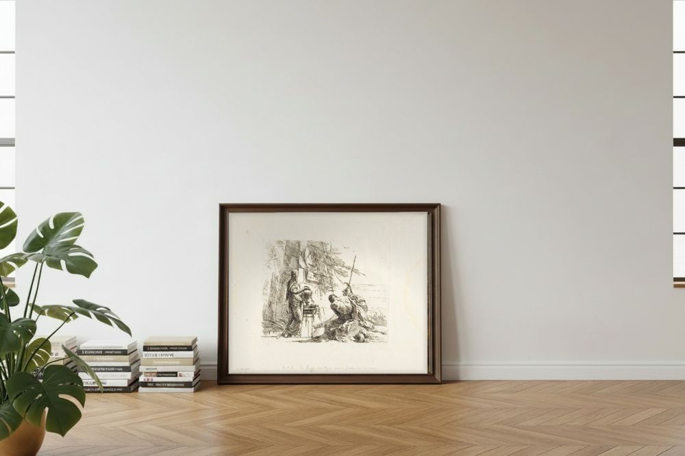 Framed room mockup - leaning