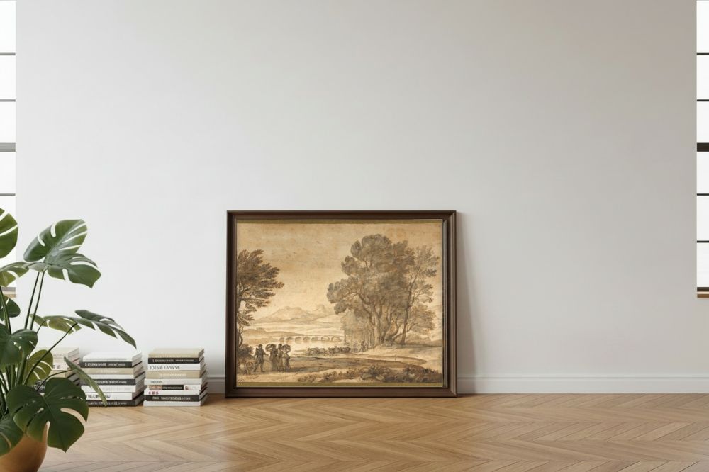 Framed room mockup - leaning