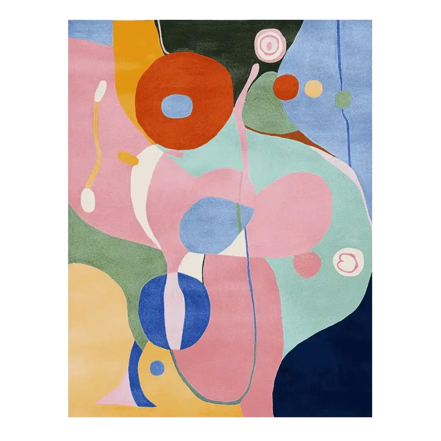 Abstract Color Study Hand Tufted Rug