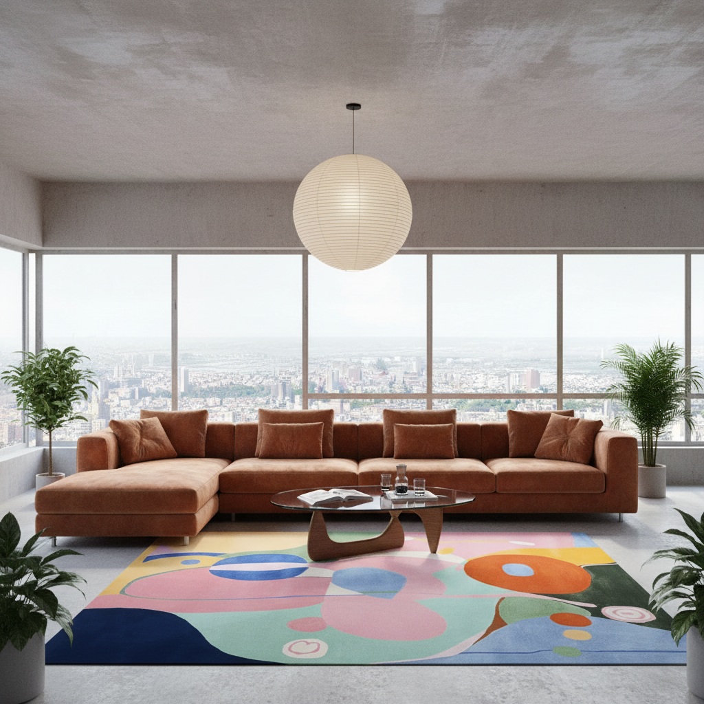 Abstract Color Study Hand Tufted Rug