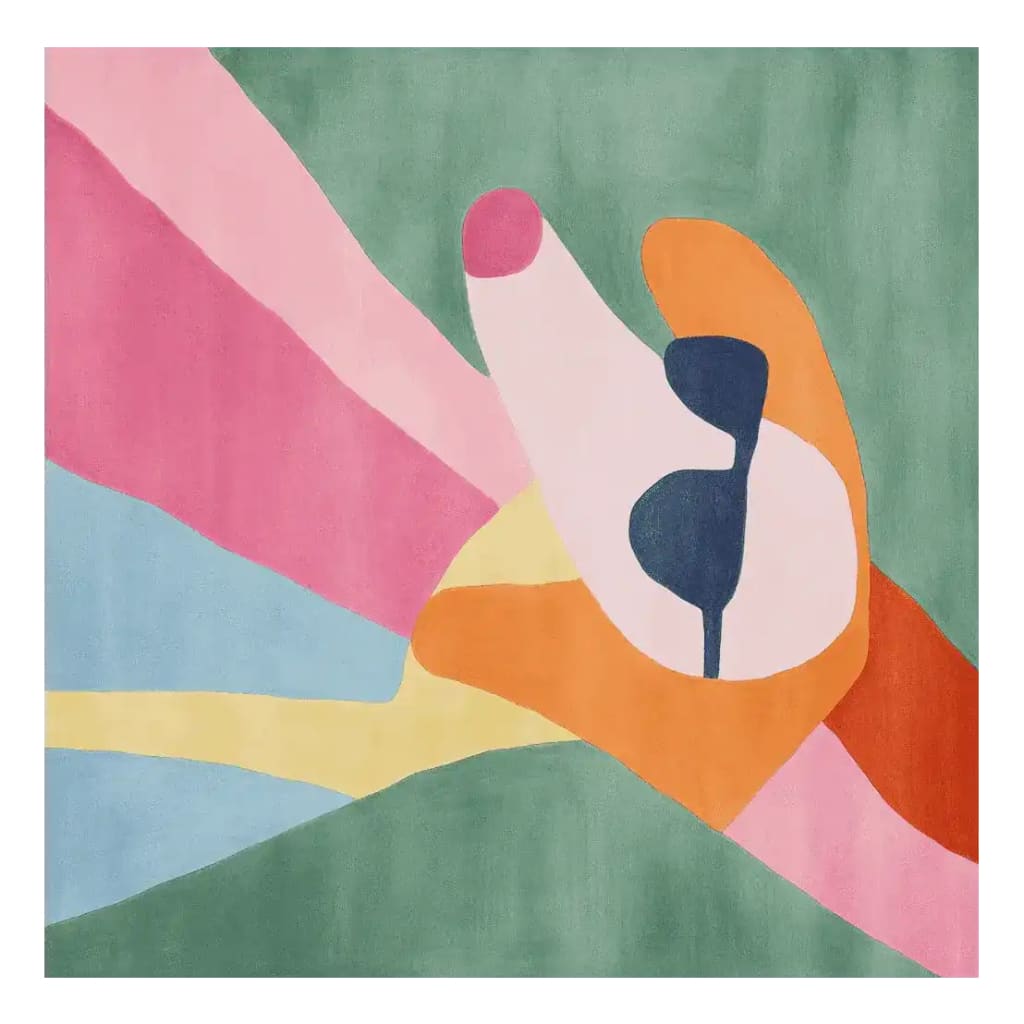 Abstract Dog Mood Hand Tufted Rug