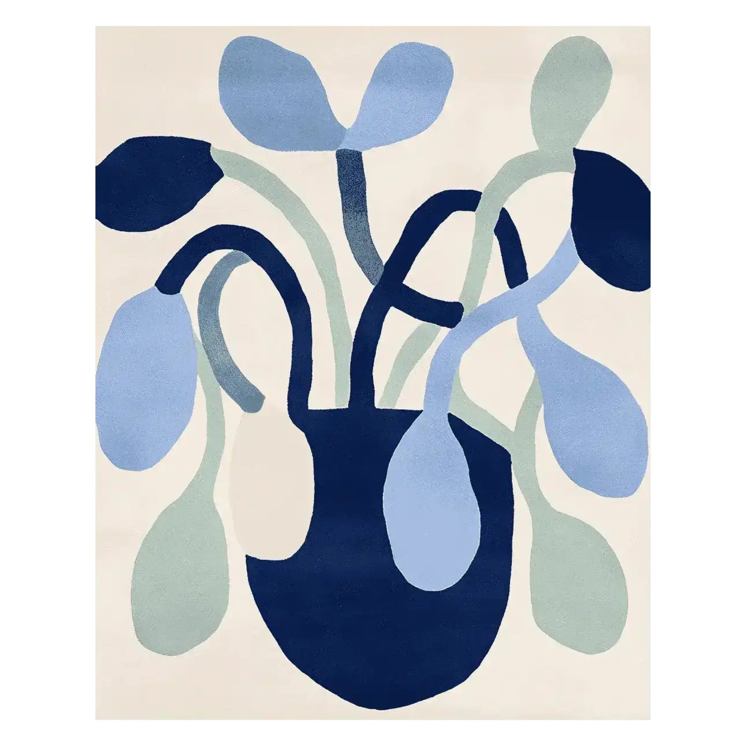 Abstract Garden Growth Hand Tufted Rug