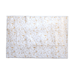 Abstract Gold Accent Area Rug 4 x 6 White