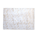 Abstract Gold Gilded Rectangular Accent Area Rug White