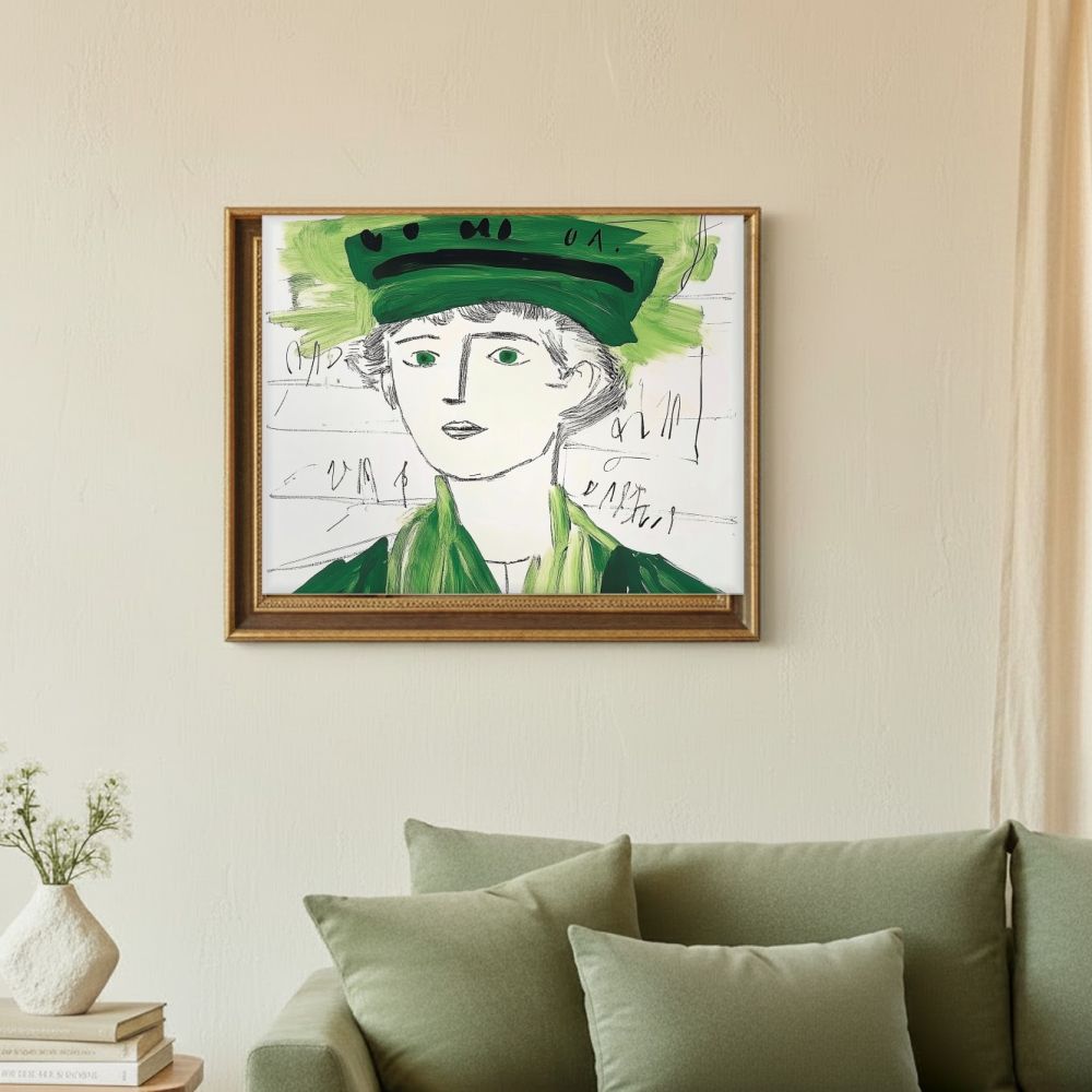 Framed room mockup - sage