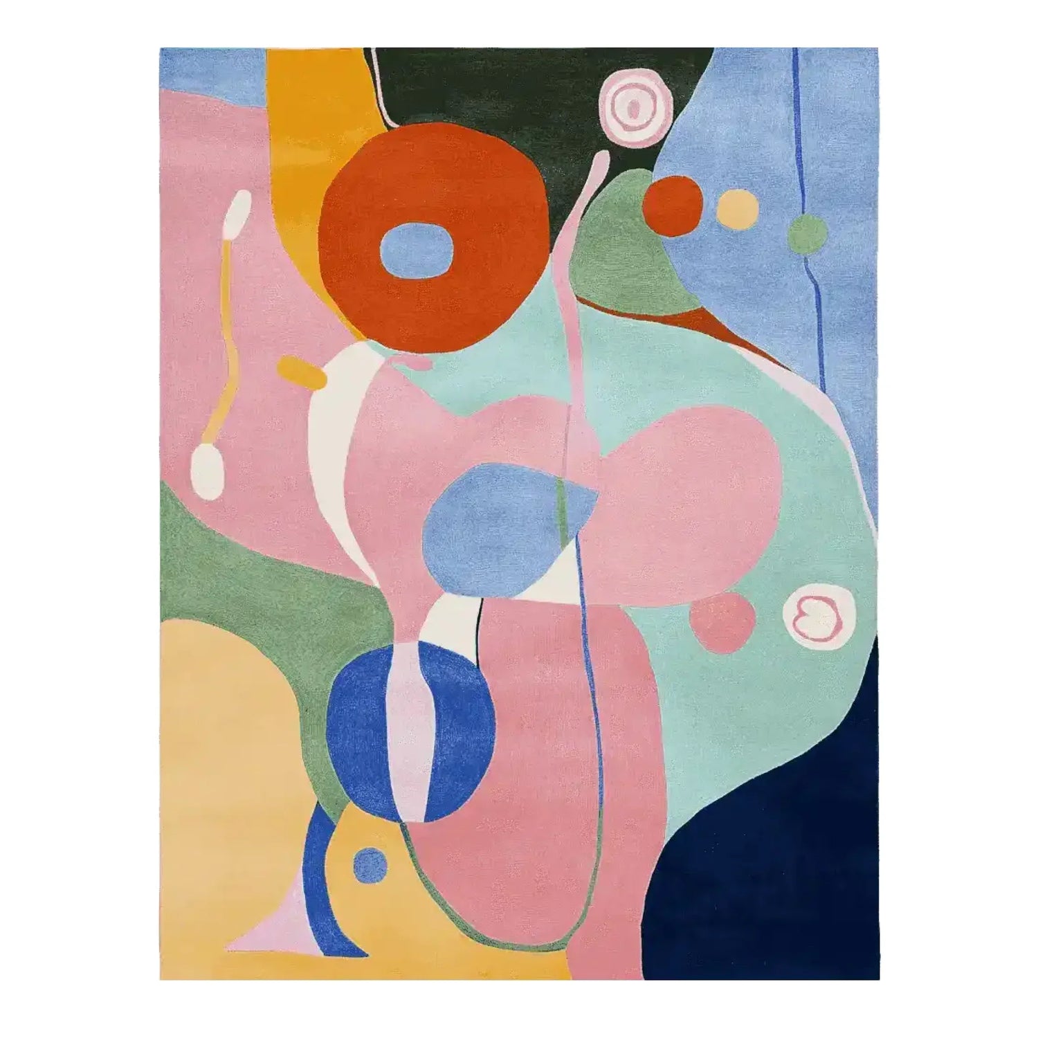 Abstract Meadow Dance Hand Tufted Rug