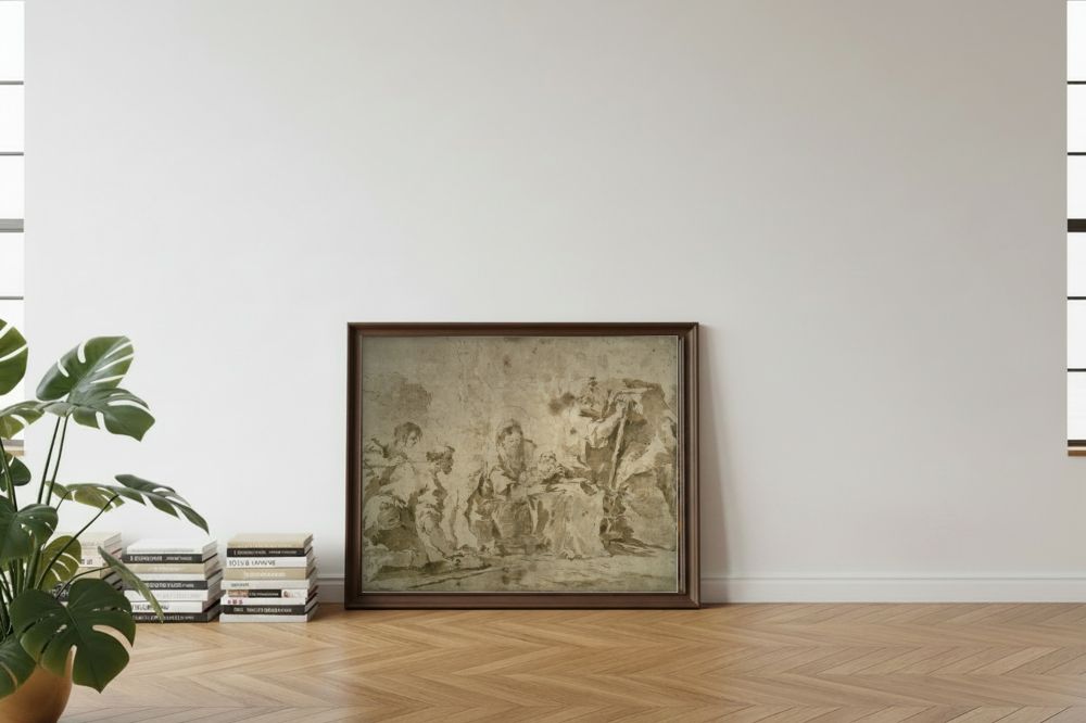 Framed room mockup - leaning