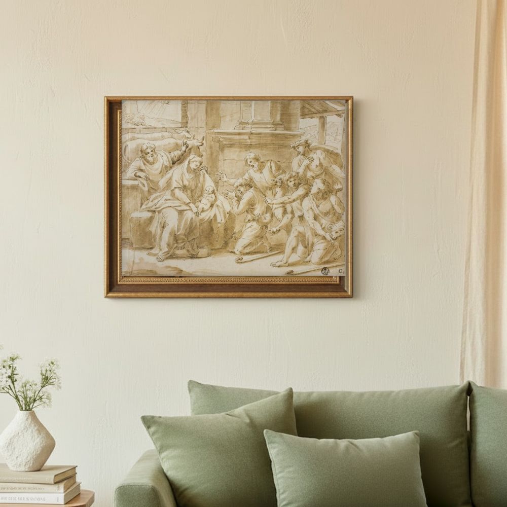 Framed room mockup - sage