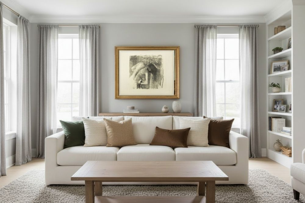 Framed room mockup - gold
