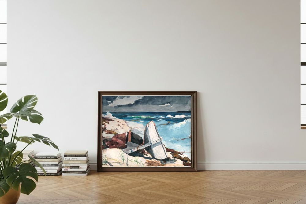 Framed room mockup - leaning