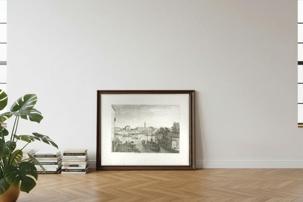 Framed room mockup - leaning