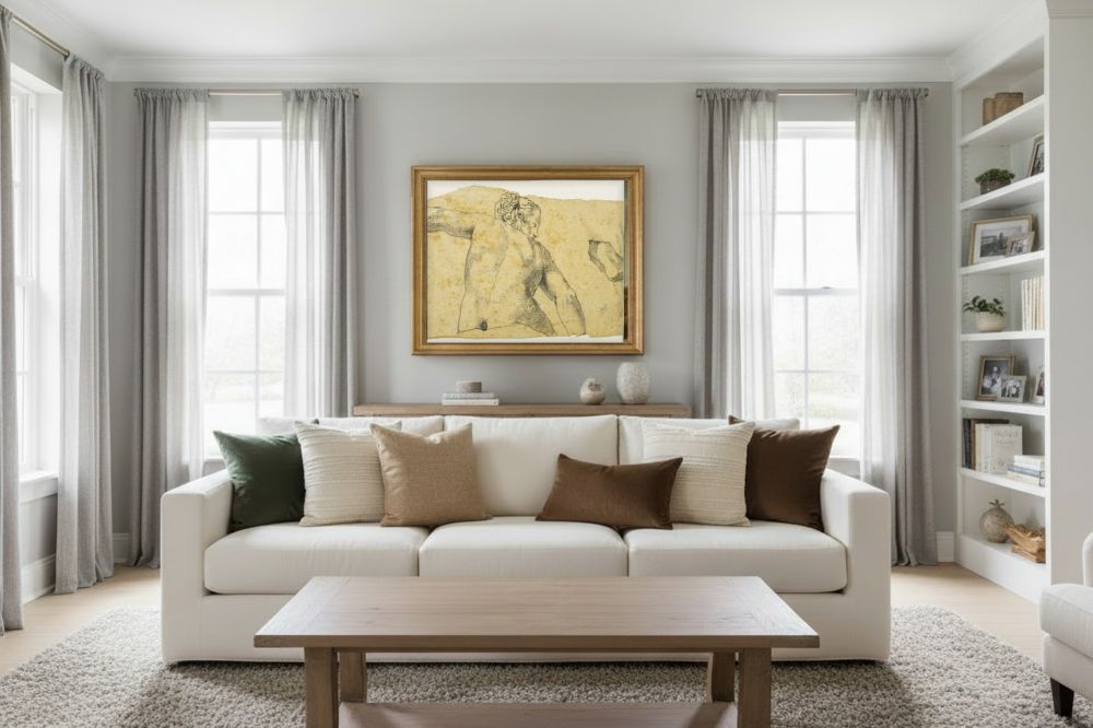 Framed room mockup - gold