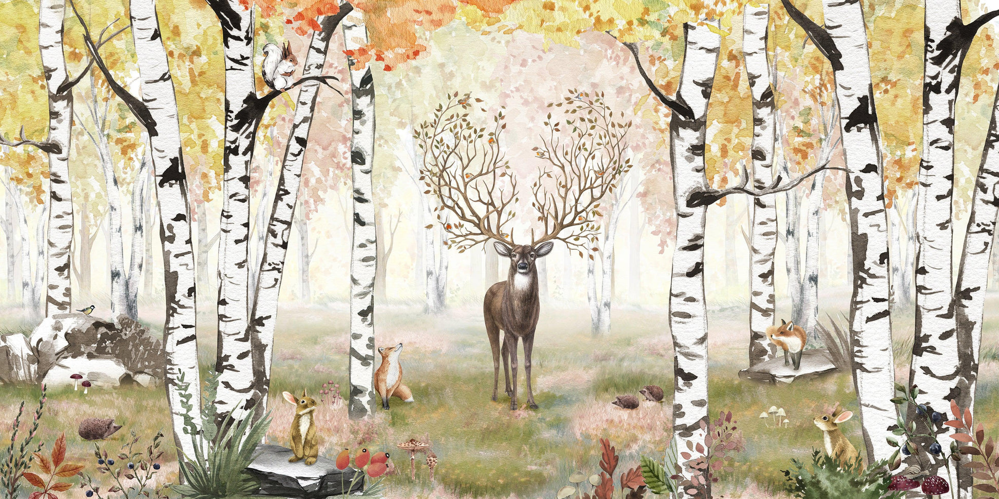 Amazing Antlers - Autumn Wall Mural - MAIA HOMES