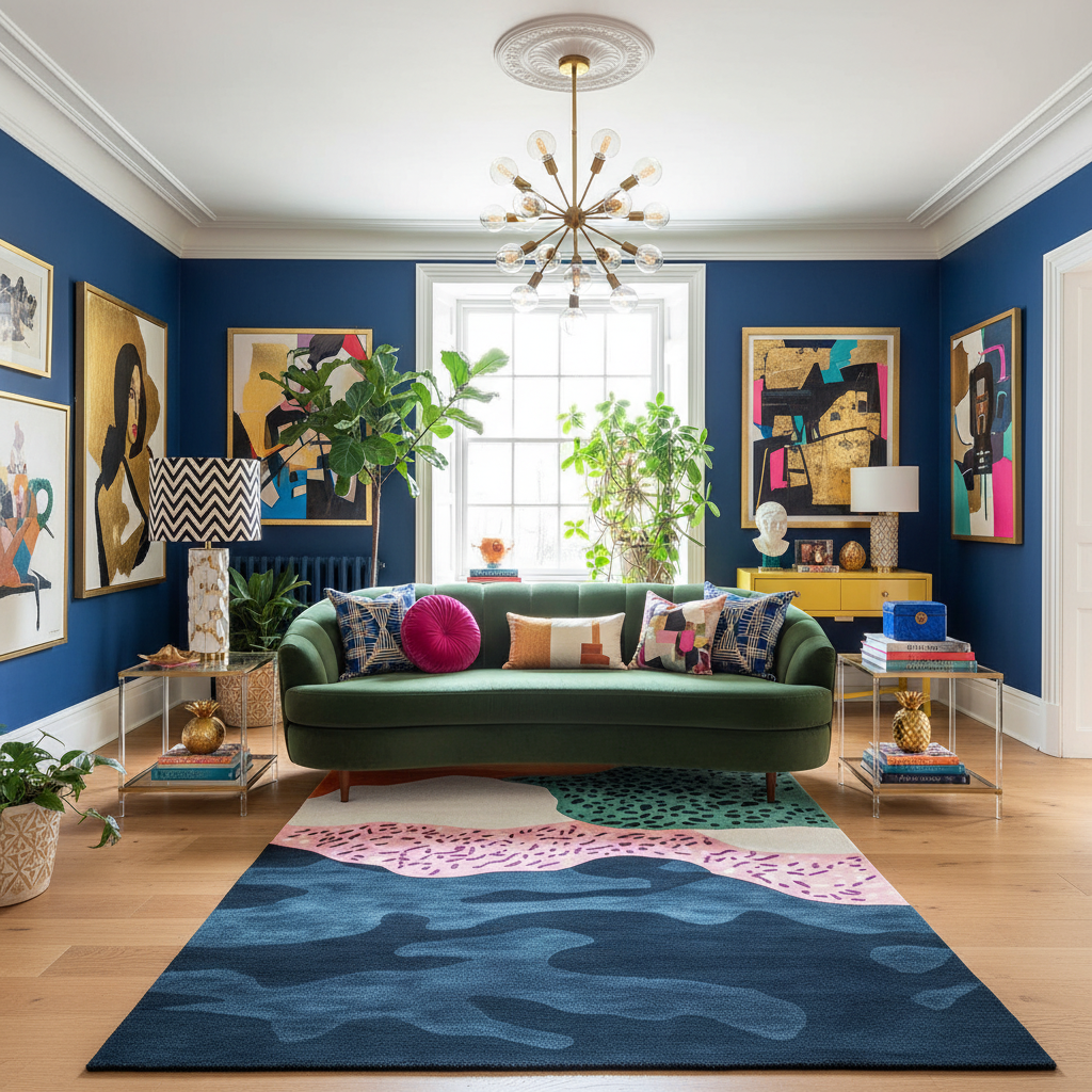 Amber Vortex Haven Hand Tufted Wool Rug