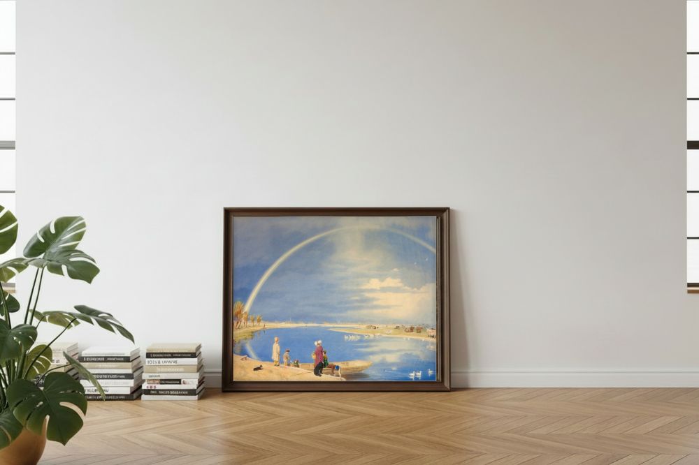 Framed room mockup - leaning