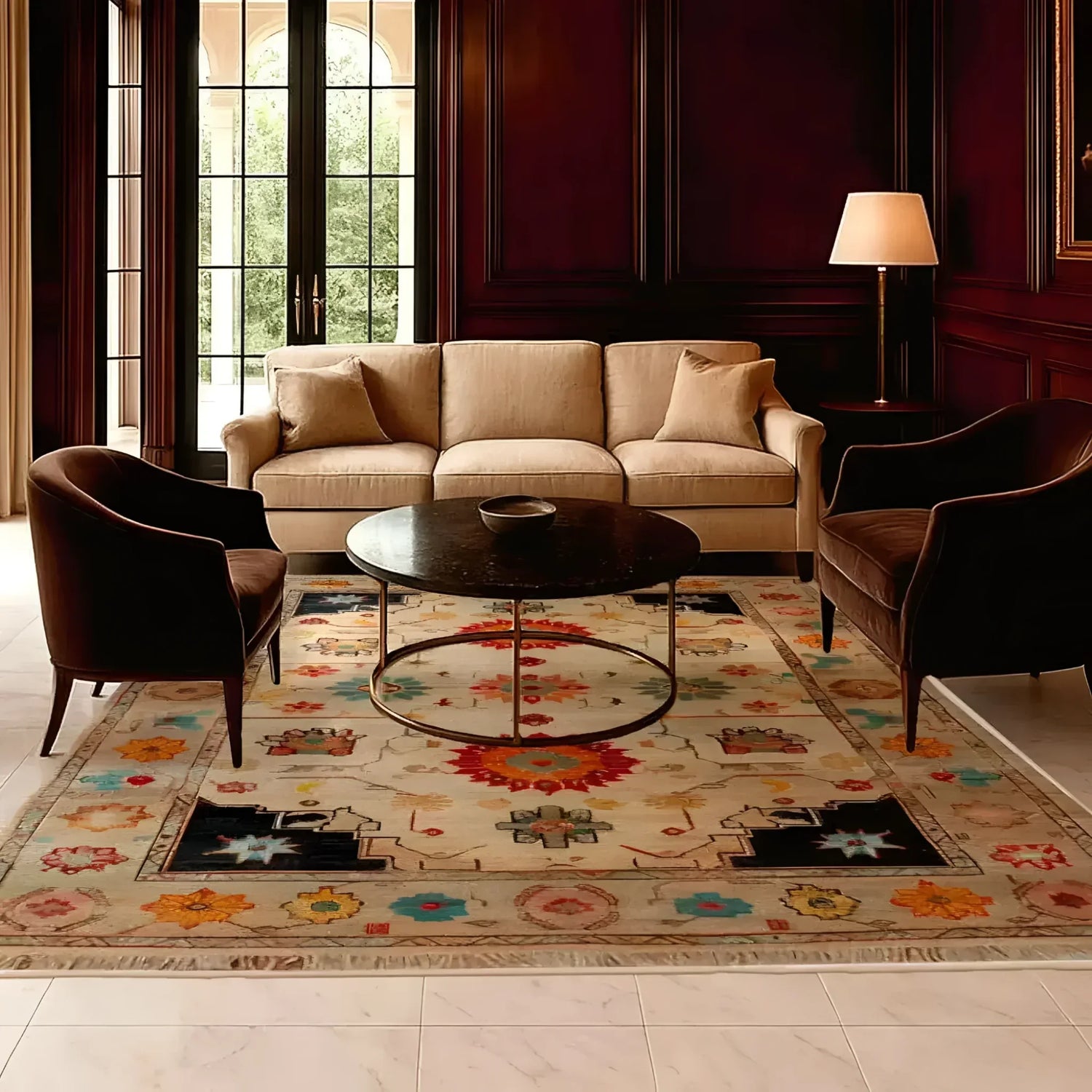 Ancient Artifact Hand Knotted Area Rug