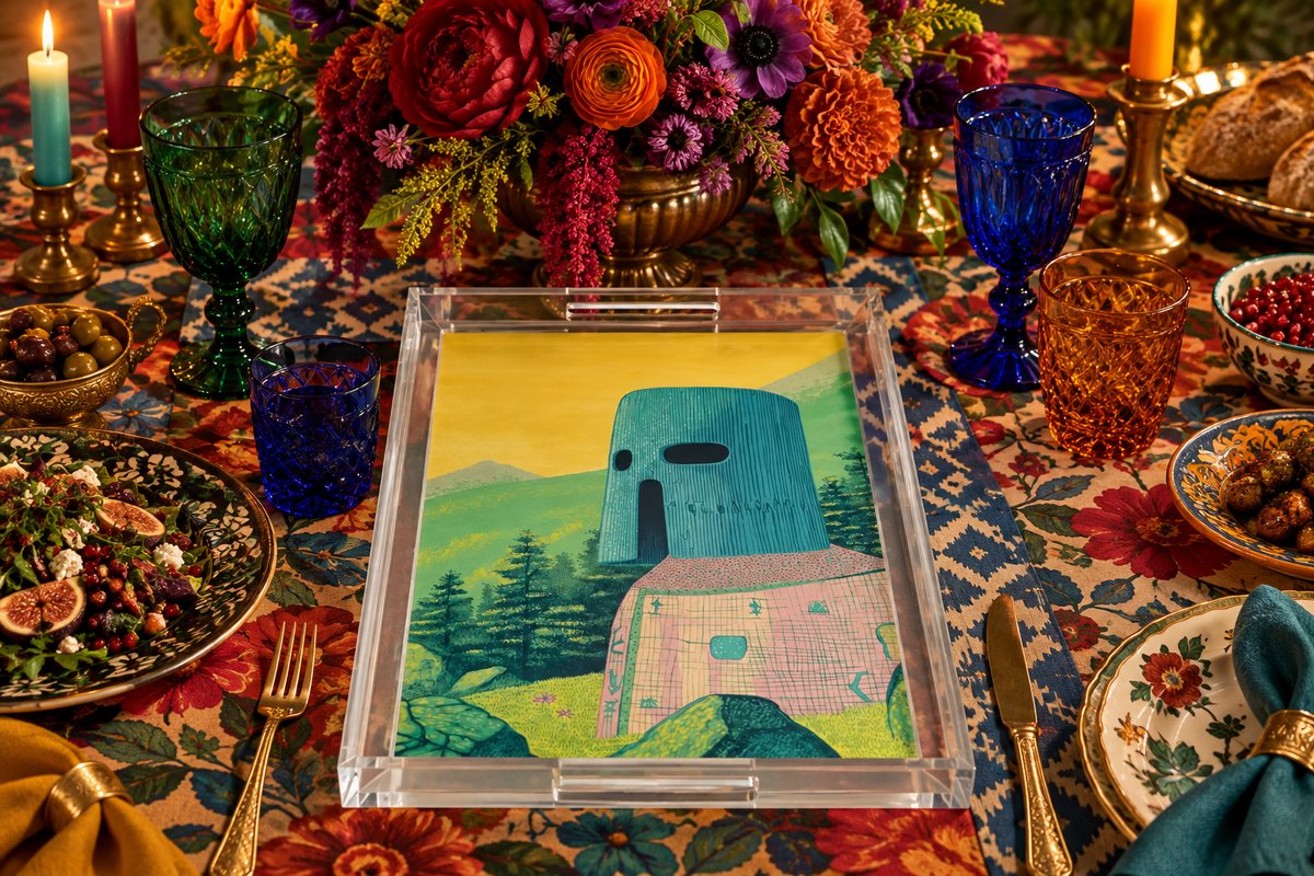 Ancient Guardian Serving Tray – A Mystical Touch for Your Space