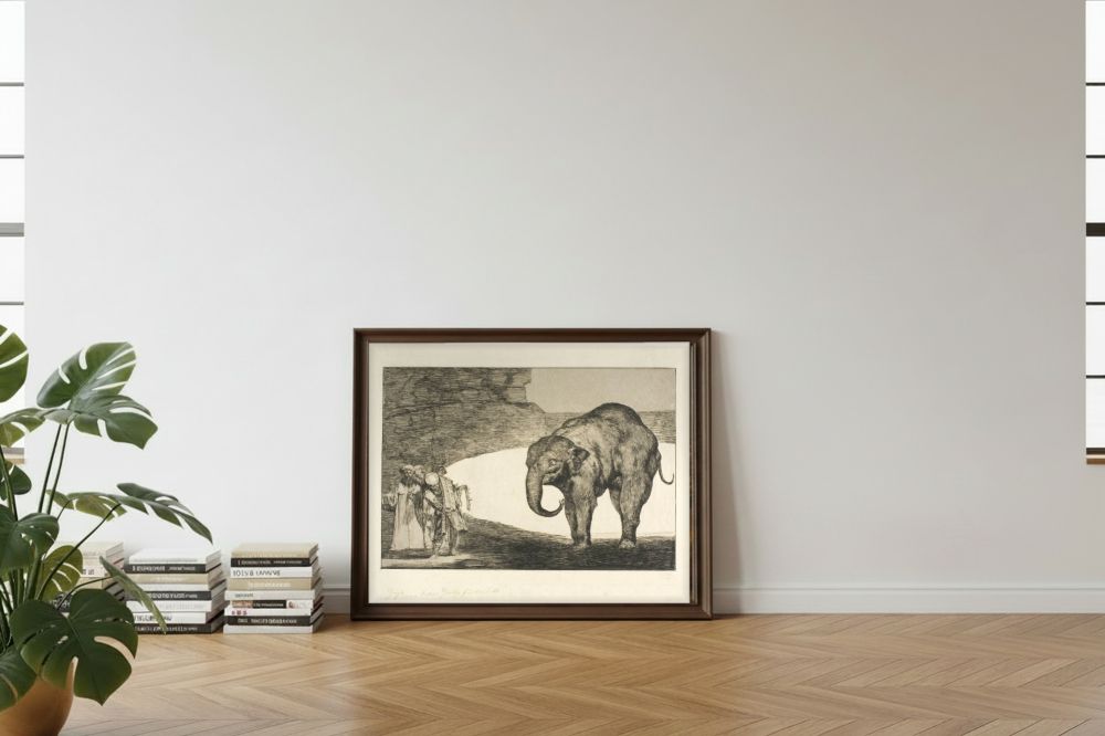 Framed room mockup - leaning
