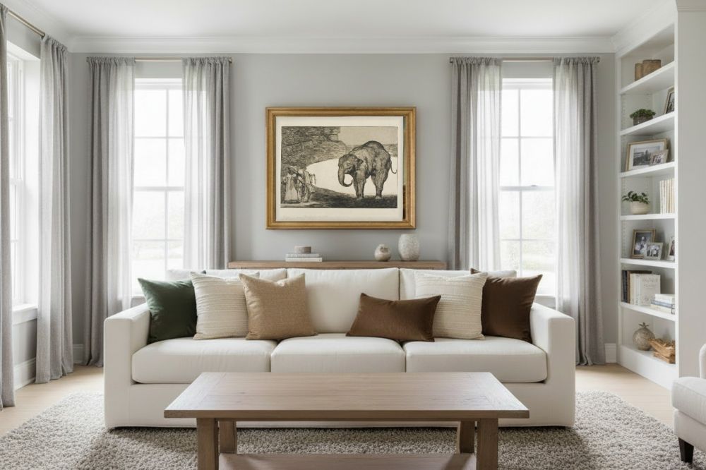 Framed room mockup - gold