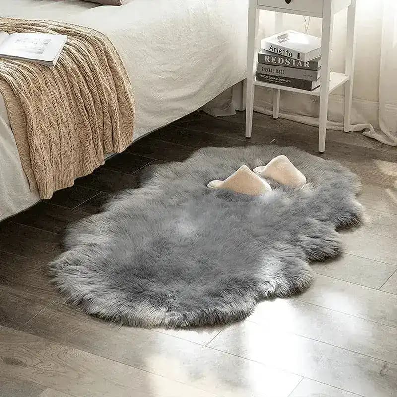Animal Shaped Faux Fur Rug Runner - Maia Homes