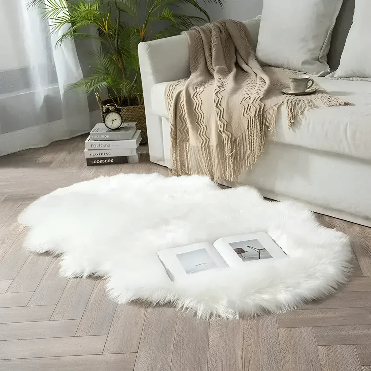 Animal Shaped Faux Fur Rug Runner - Maia Homes