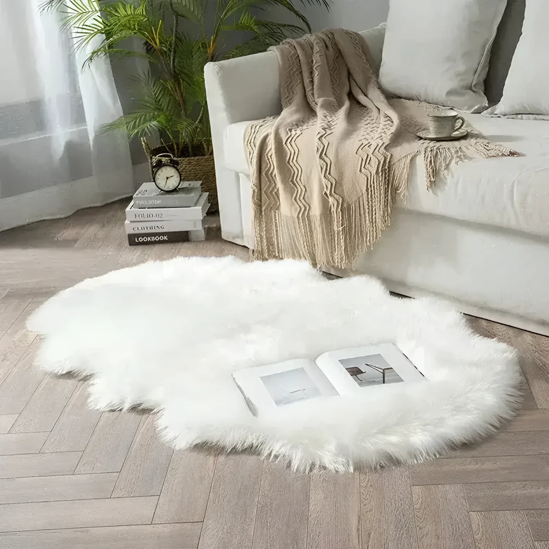 Animal Shaped Faux Fur Rug Runner - Maia Homes