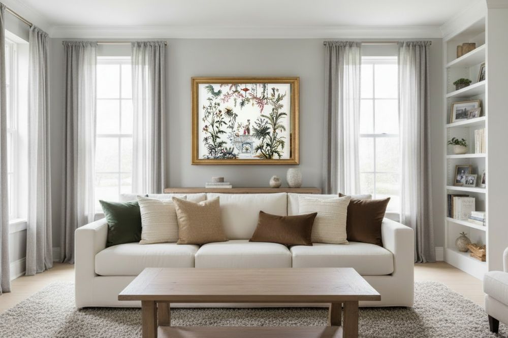 Framed room mockup - gold