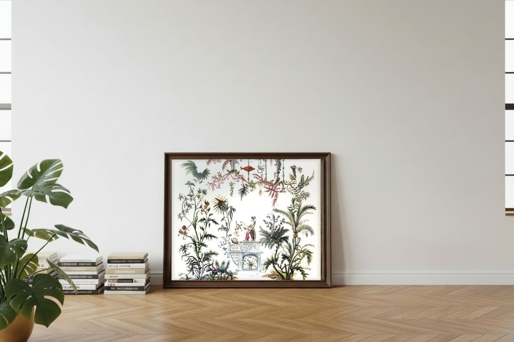 Framed room mockup - leaning