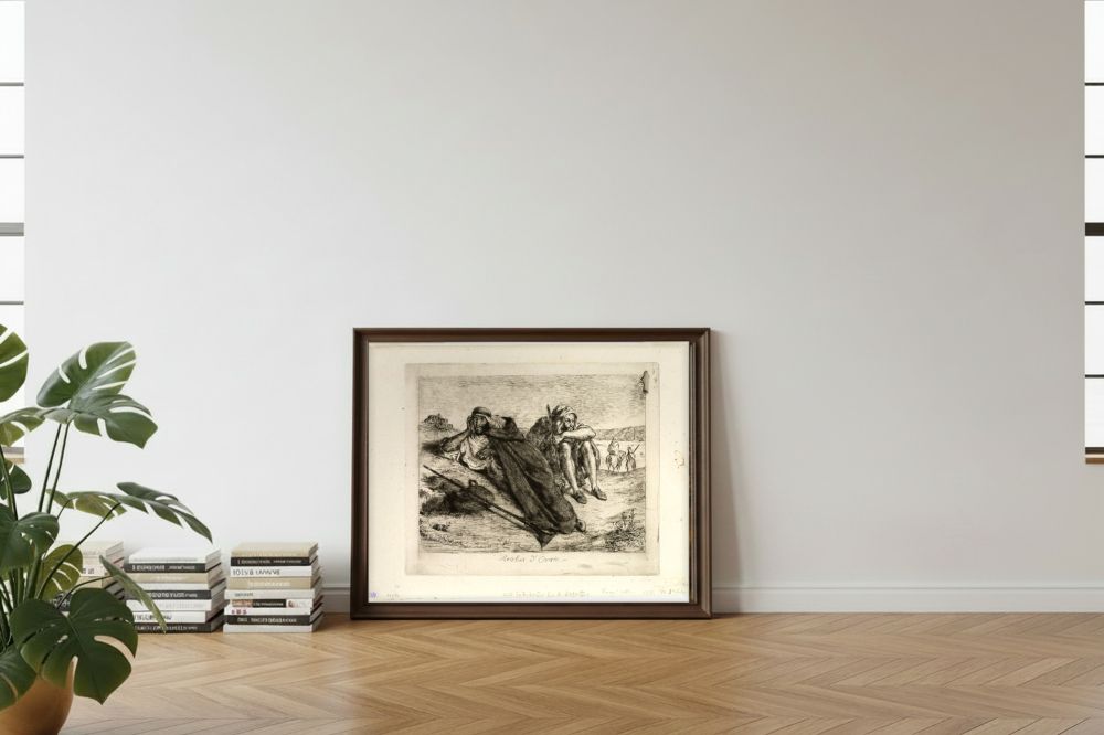 Framed room mockup - leaning