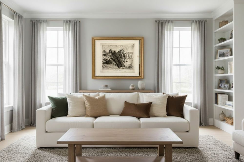 Framed room mockup - gold