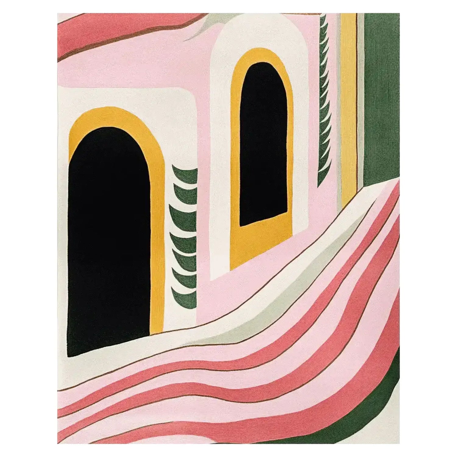 Architectural Rhythm Flow Hand Tufted Rug