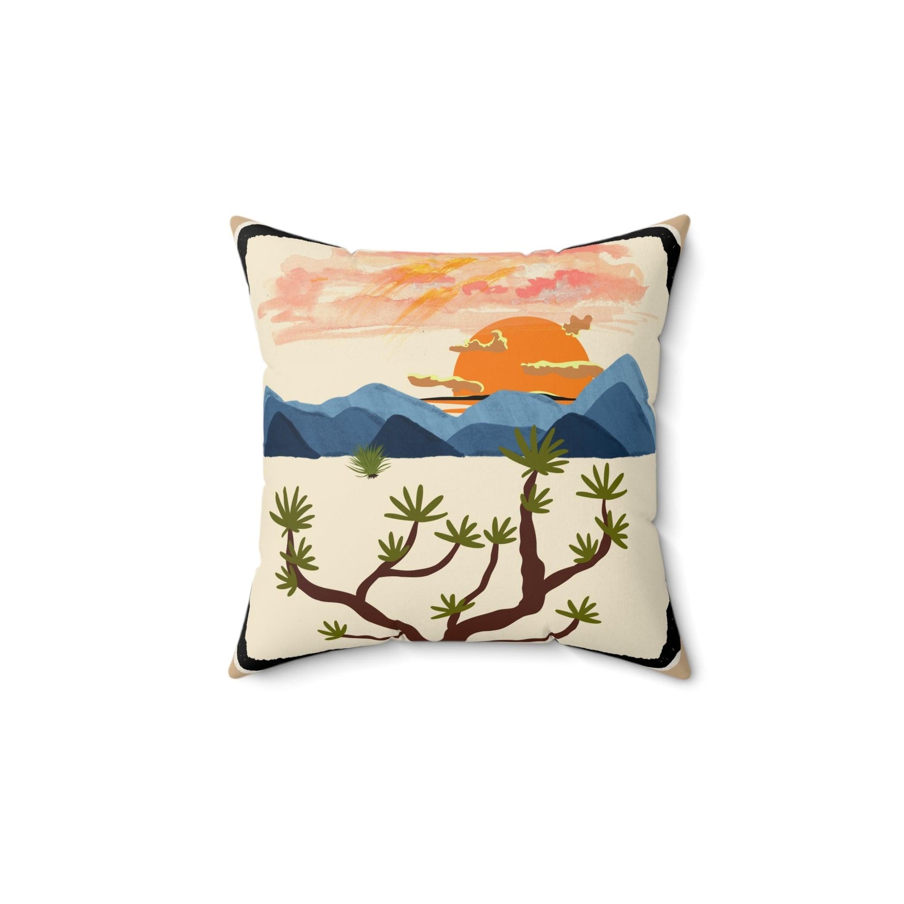 Arizona Summer Desert Printed Throw Pillow