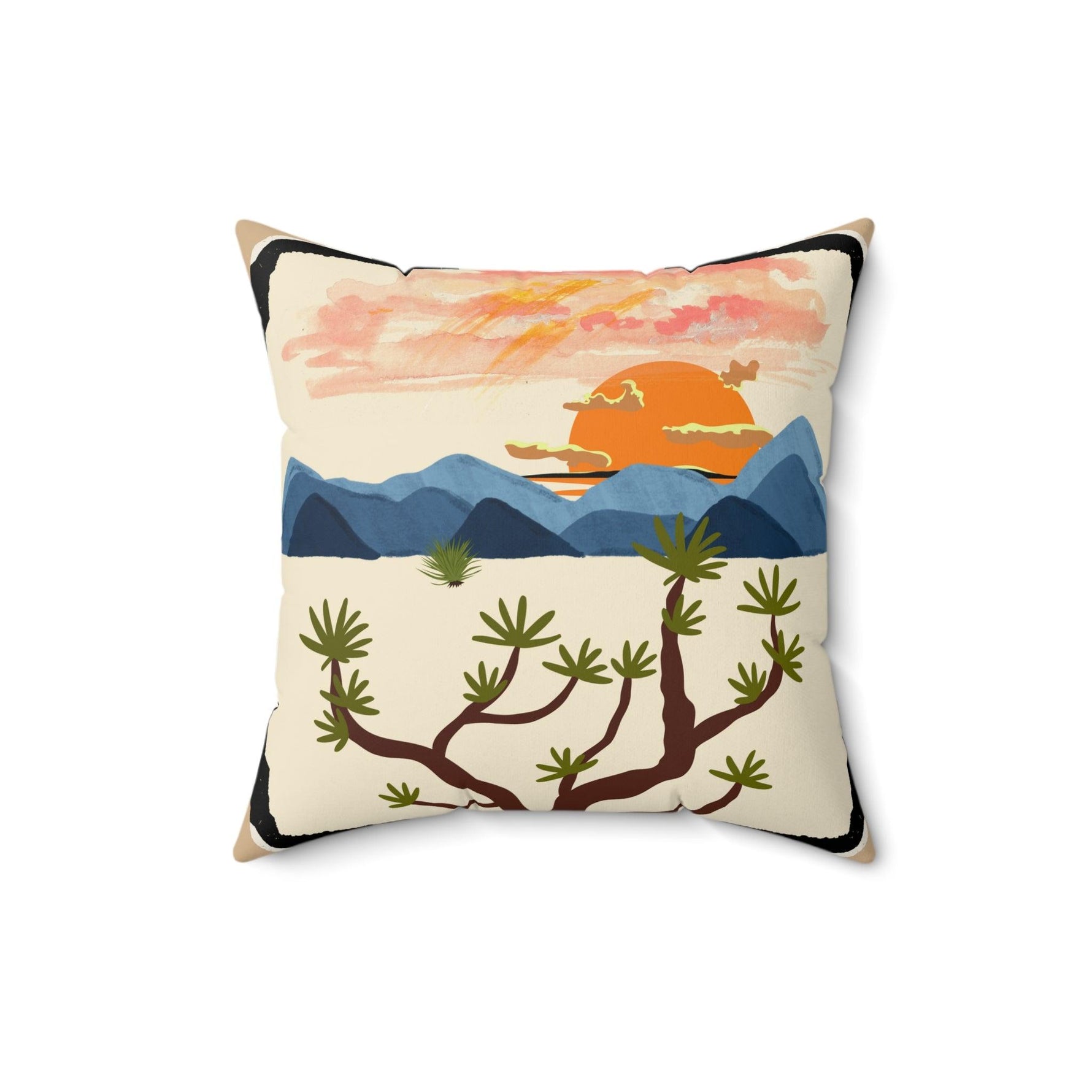 Arizona Summer Desert Printed Throw Pillow